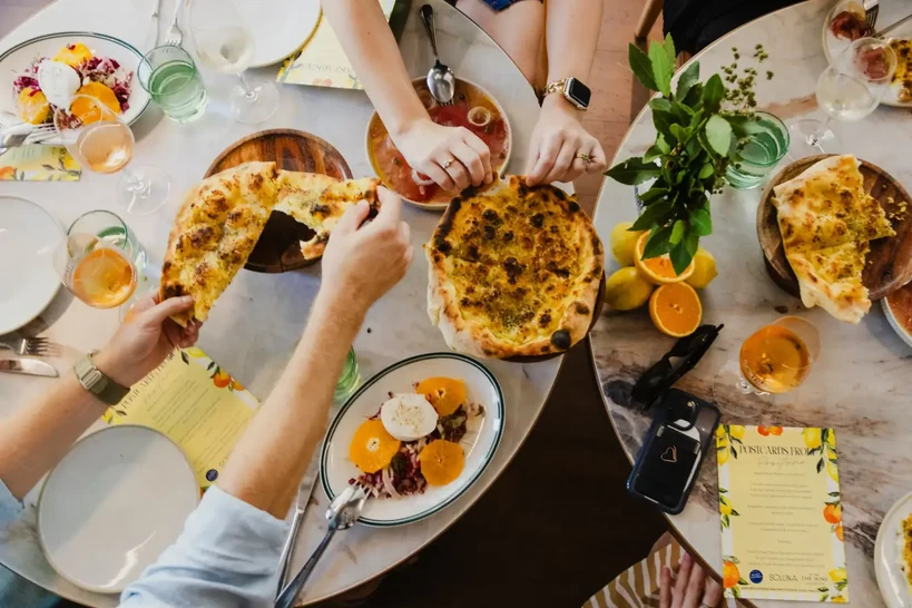 Food spread background