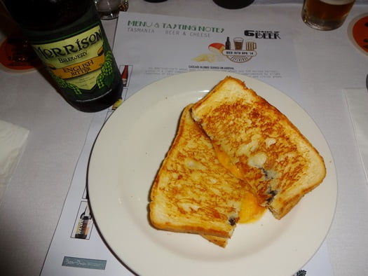 Danny Russo's cheese and truffle toastie with cheddar Welsh rarebit.