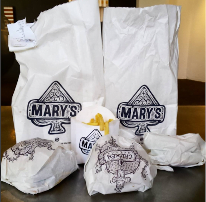 Mary's Burgers Deliveroo delivery 