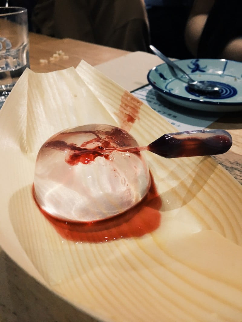 Rosewater jelly dessert