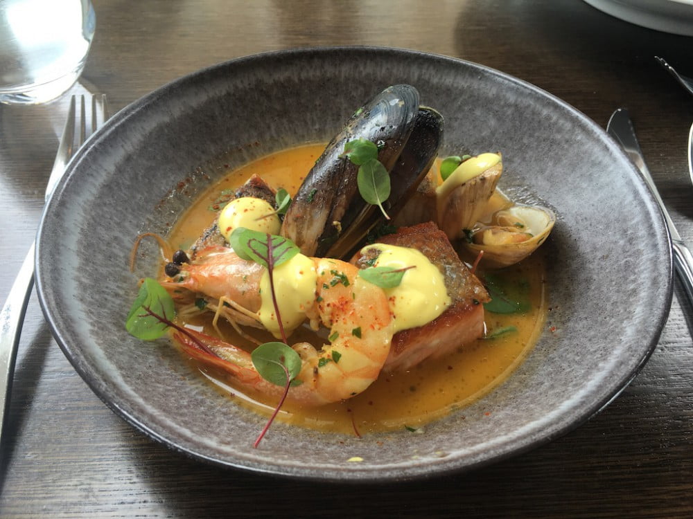 ‘Monochrome’ Seafood bouillabaisse with saffron rouille - Lunch Like Van Gogh