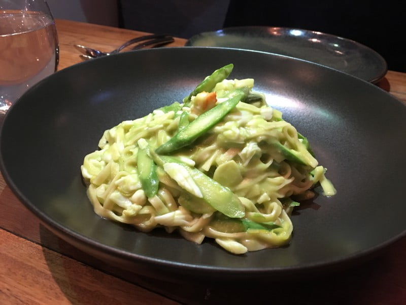 The Hyde crab linguini with asparagus