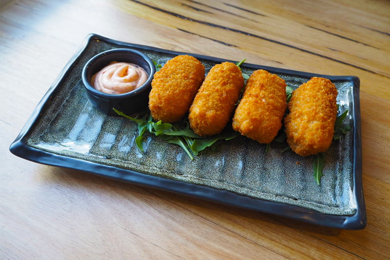 The Hack Mac and Cheese croquettes with burnt chilli mayo