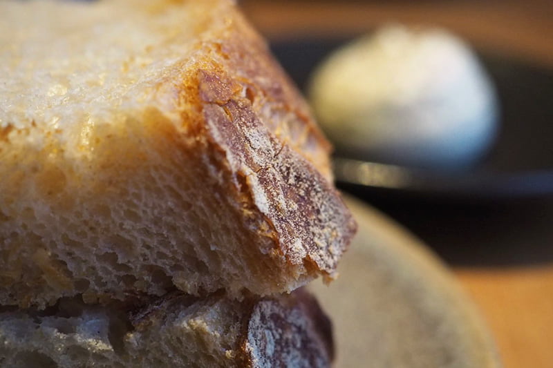 Bread and cultured butter at Yagiz
