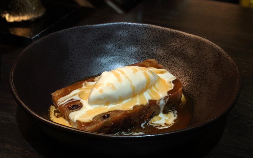 Lord Lygon Wine Shop bread and butter pudding