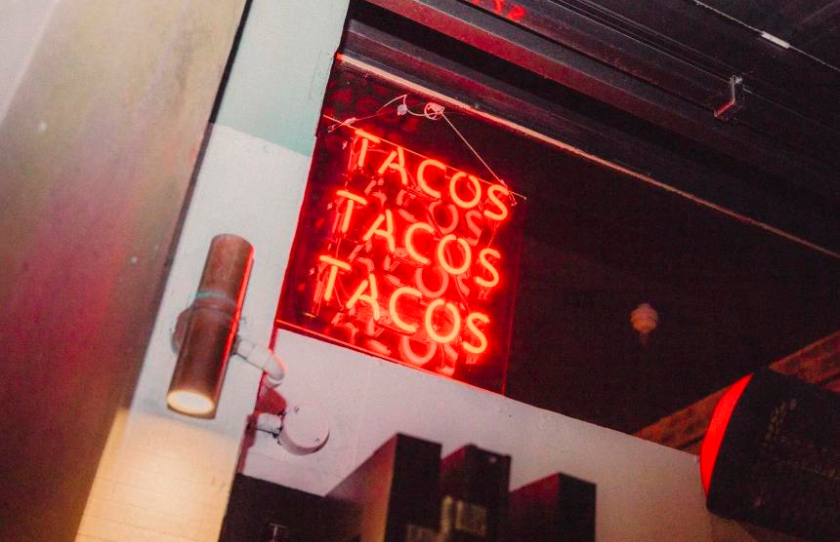 Tacos Tacos Tacos Potts Point Fluro Sign