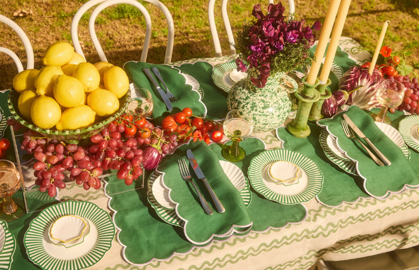 Chiswick In The Roundhouse Lunch - image of fruit and crockery on table outside