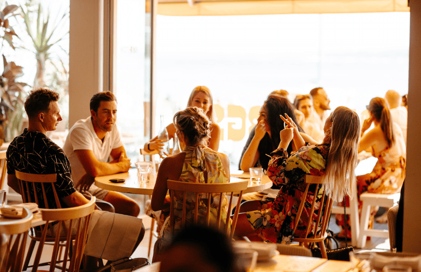 Image of people socialising at North Bondi Fish