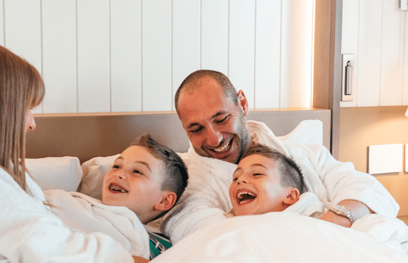 Family staying at Four Seasons Hotel Sydney - Father's Day 2024