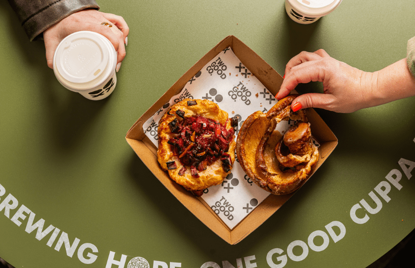 Pastries and coffee from Too Good Co - Victoria Cross North Sydney